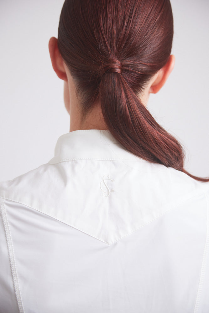 Coco | Cap-sleeve Equestrian Show Shirt | Lightweight UV Fabric | Ivory