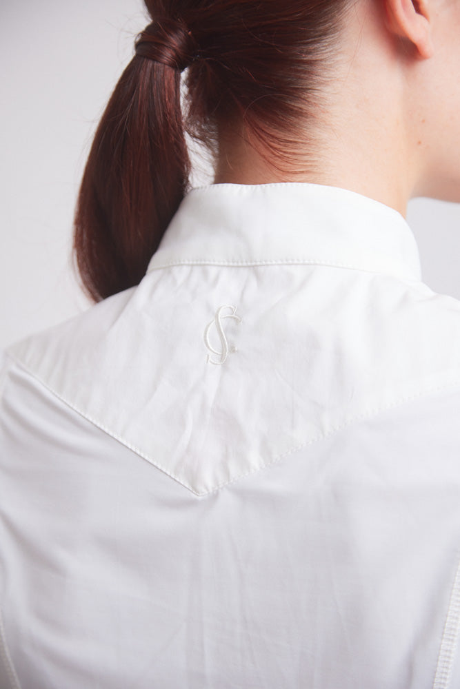 Coco | Cap-sleeve Equestrian Show Shirt | Lightweight UV Fabric | Ivory
