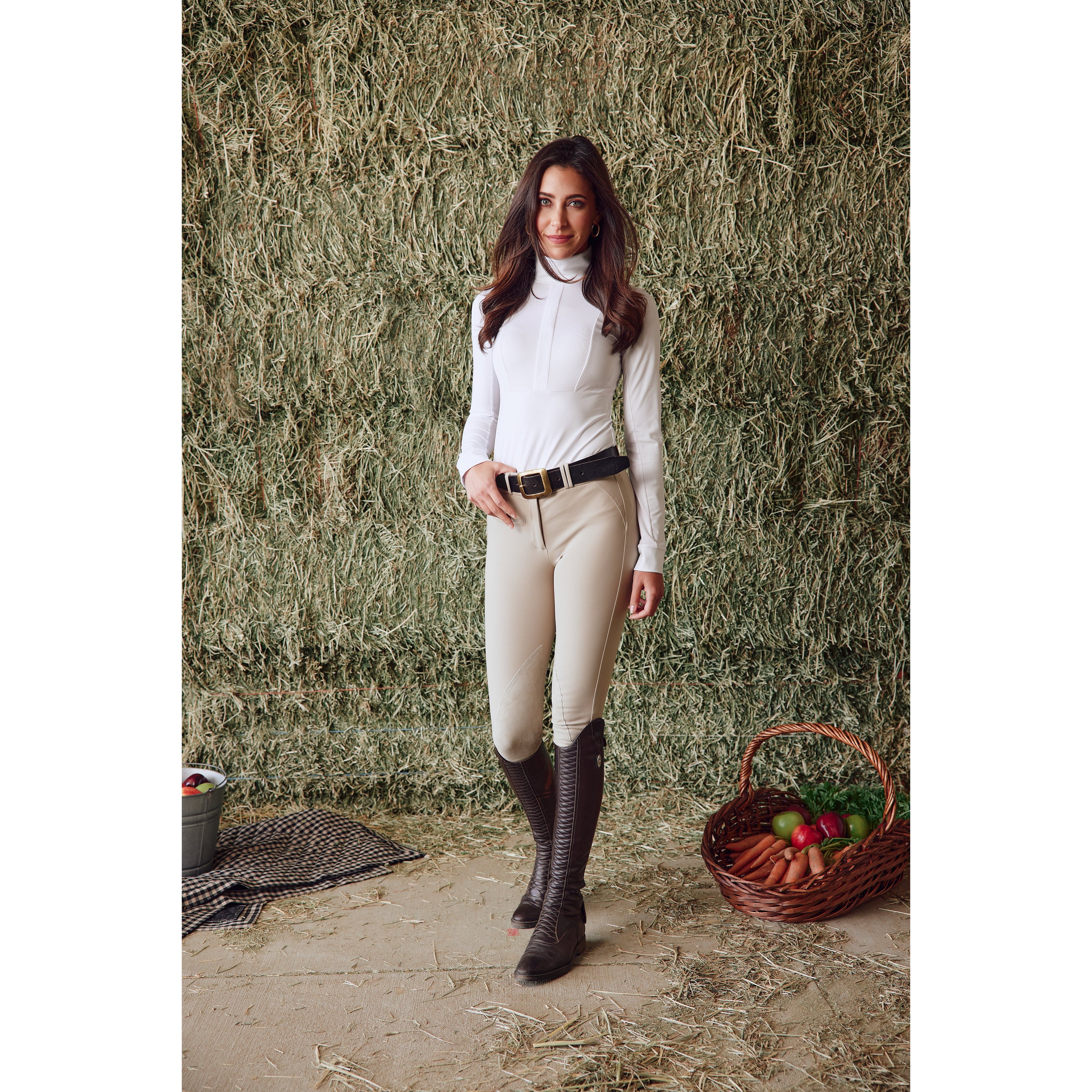 Haley | Lightweight UV Riding Baselayer | Bright White