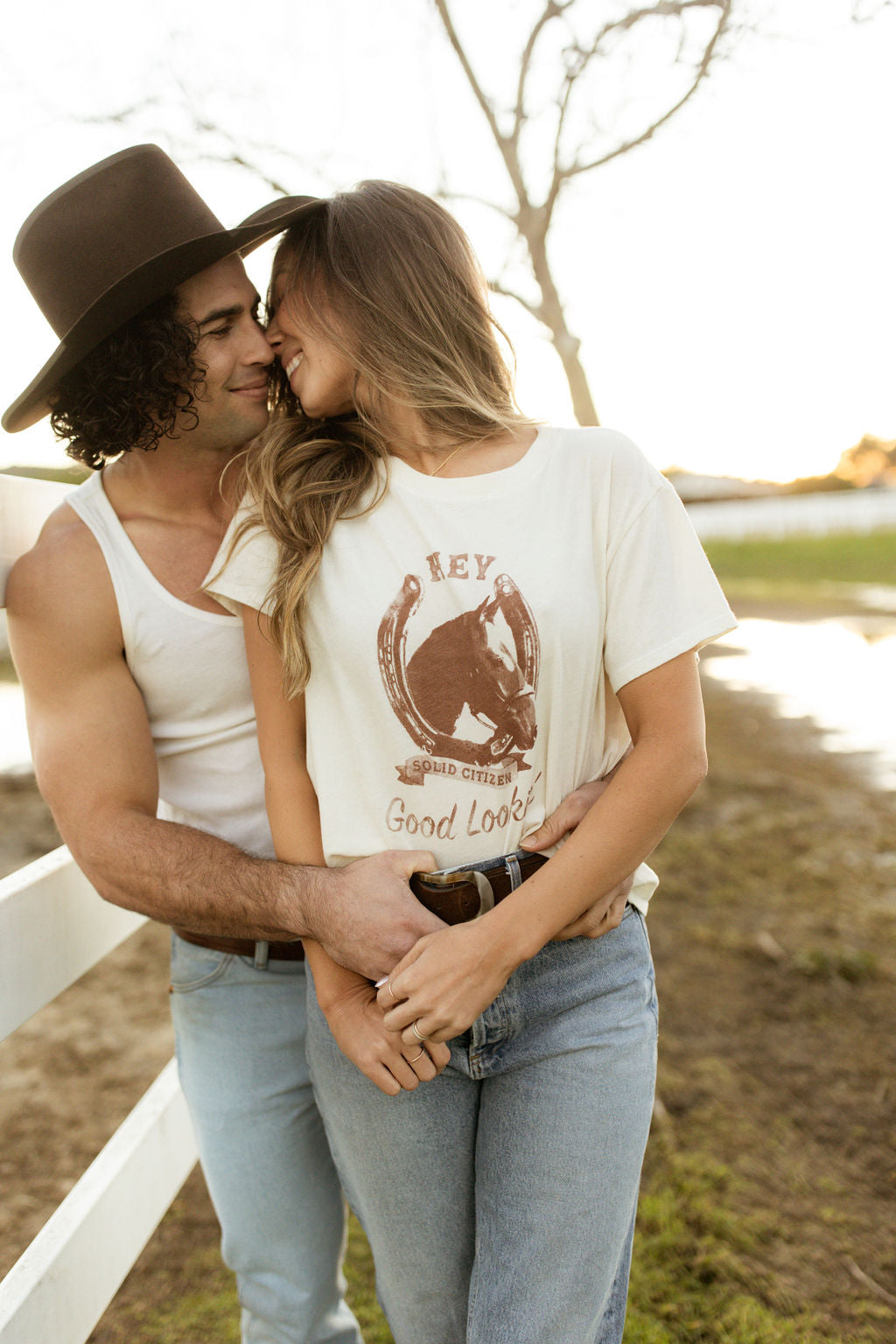 Hey Good Lookin | Equestrian Vintage Tee | Natural Cotton