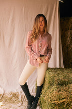 Kaley | Seersucker Gingham Button Down | Cherry Pie
