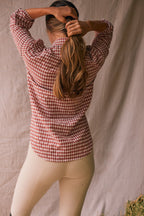 Kaley | Seersucker Gingham Button Down | Cherry Pie