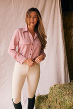 Jessica II | Gingham Equestrian Button-Down Shirt | Cinnamon