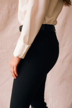 Jessica | Seersucker Equestrian Button-Down Shirt | Ivory