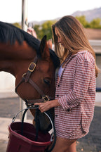 Kent | Cherry Check Cotton Boxer Short | Red Gingham