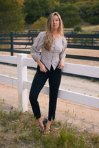 Leona | Checkered Puff-Sleeve Blouse | Coco Plaid