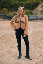 Parker | Cropped Equestrian Sweater | Wild Horses