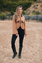 Parker | Cropped Equestrian Sweater | Wild Horses