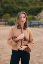 Parker | Cropped Equestrian Sweater | Wild Horses