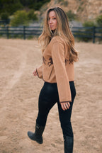 Parker | Cropped Equestrian Sweater | Wild Horses