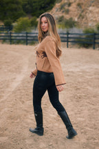 Parker | Cropped Equestrian Sweater | Wild Horses