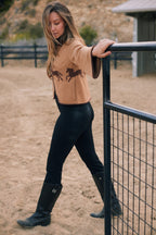 Parker | Cropped Equestrian Sweater | Wild Horses