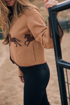 Parker | Cropped Equestrian Sweater | Wild Horses