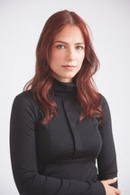 Haley | UV Riding Base-layer  | Turtleneck Sun-shirt | Black