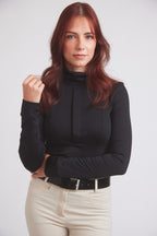 Haley | UV Riding Base-layer  | Turtleneck Sun-shirt | Black