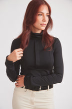 Haley | UV Riding Base-layer  | Turtleneck Sun-shirt | Black