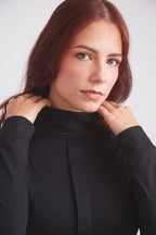 Haley | UV Riding Base-layer  | Turtleneck Sun-shirt | Black