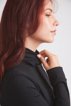 Haley | UV Riding Base-layer  | Turtleneck Sun-shirt | Black