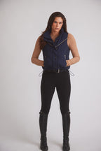 Mia | Water-Resistant Down Riding Vest | Navy