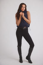Mia | Water-Resistant Down Riding Vest | Navy