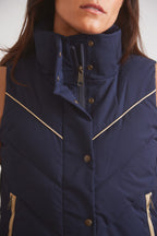 Mia | Water-Resistant Down Riding Vest | Navy
