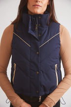 Mia | Water-Resistant Down Riding Vest | Navy