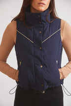 Mia | Water-Resistant Down Riding Vest | Navy