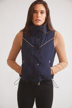 Mia | Water-Resistant Down Riding Vest | Navy