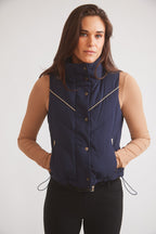 Mia | Water-Resistant Down Riding Vest | Navy