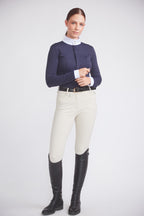 Isabel 2.0 | Long-sleeve Equestrian Show Shirt | UV Lightweight Fabric | Navy