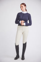 Isabel 2.0 | Long-sleeve Equestrian Show Shirt | UV Lightweight Fabric | Navy