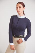 Isabel 2.0 | Long-sleeve Equestrian Show Shirt | UV Lightweight Fabric | Navy