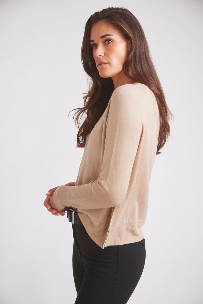 Theo | Lightweight Warm-Up Riding Sweater | Oat