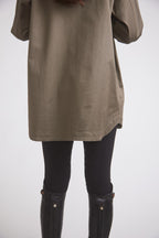 James | Oversized Cavalry Jacket | Army Green Twill