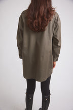 James | Oversized Cavalry Jacket | Army Green Twill