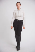 Haley | UV Riding Base-layer | Turtleneck Sun-shirt | Stone