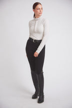 Haley | UV Riding Base-layer | Turtleneck Sun-shirt | Stone