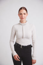 Haley | UV Riding Base-layer | Turtleneck Sun-shirt | Stone
