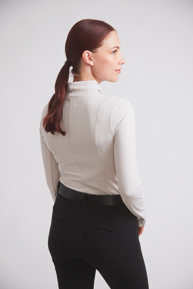 Haley | UV Riding Base-layer | Turtleneck Sun-shirt | Stone