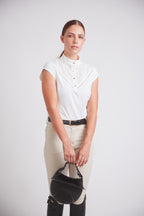 Coco | Cap-sleeve Equestrian Show Shirt | Lightweight UV Fabric | Ivory