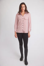 Jessica II | Gingham Equestrian Button-Down Shirt | Cinnamon