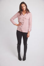 Jessica II | Gingham Equestrian Button-Down Shirt | Cinnamon