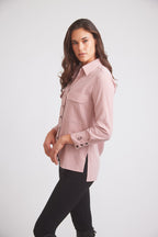 Jessica II | Gingham Equestrian Button-Down Shirt | Cinnamon