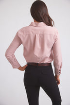 Jessica II | Gingham Equestrian Button-Down Shirt | Cinnamon