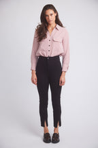 Jessica II | Gingham Equestrian Button-Down Shirt | Cinnamon