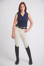 Cameron | Sleeveless Zip Riding Top | Deep Navy