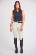 Cameron | Sleeveless Zip Riding Top | Deep Navy