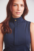 Cameron | Sleeveless Zip Riding Top | Deep Navy