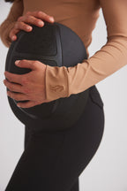 Carol | Performance Crewneck Riding Top | Leather Rib