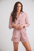 Kaley | Seersucker Gingham Button Down | Cherry Pie
